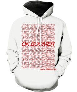 Ok Boomer Funny All Over Print 3D Hoodie