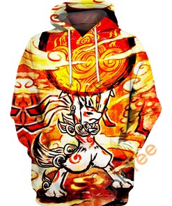 Okami Mix Pokemon Personalized All Over Print 3D Hoodie
