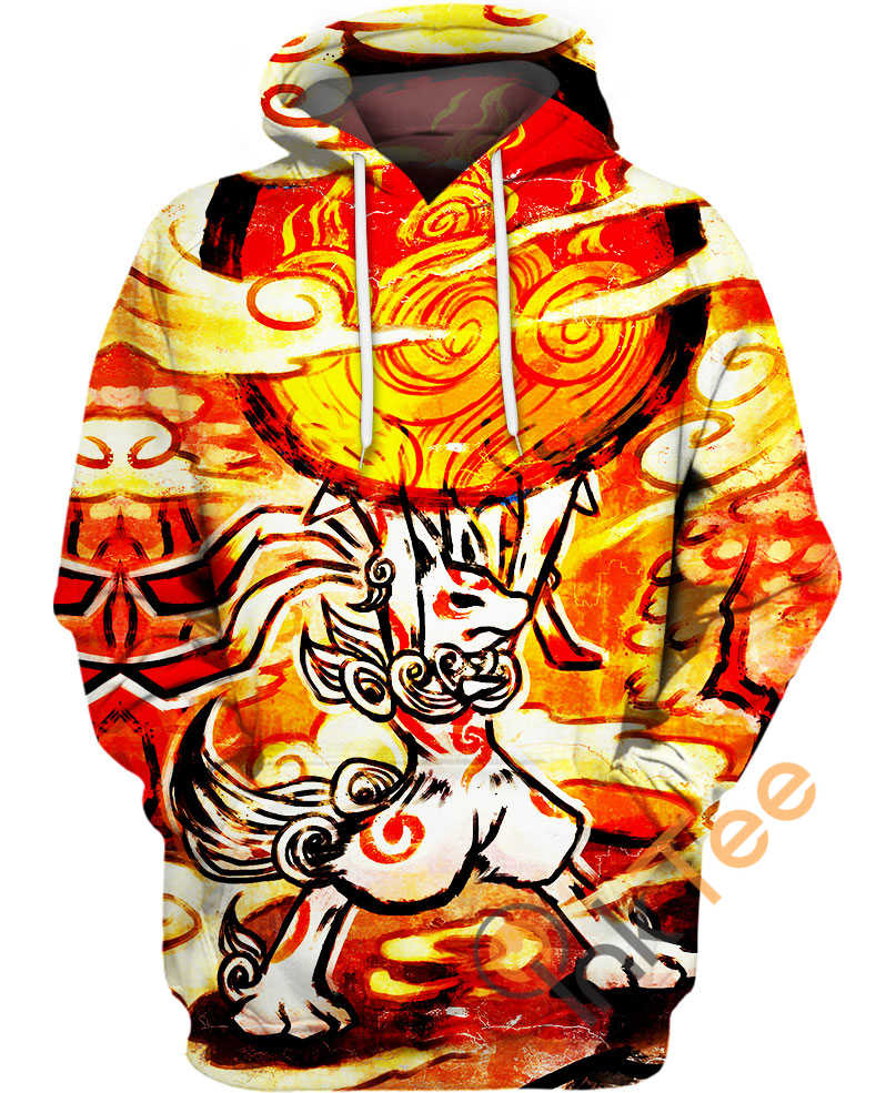Okami Mix Pokemon Personalized All Over Print 3D Hoodie
