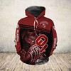 Oklahoma Sooners Logo Distressed 3D Hoodie, Customizable Gift 