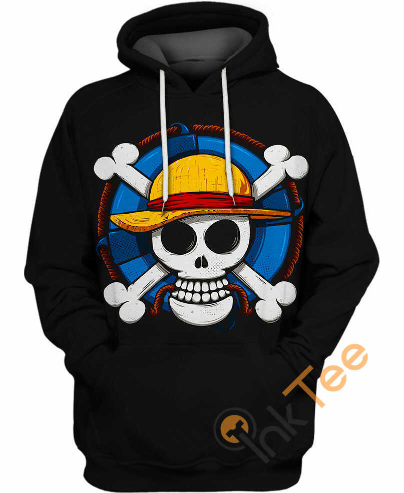 One Skull All Over Print Hoodie Printful