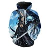 One Wing To Rule Them All - The Blue Sephiroth Final Fantasy Gaming 3D Hoodie