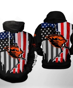 Oregon State Beavers Us Flag 3D Printed Hoodie/Zipper Hoodie - Fans Gift