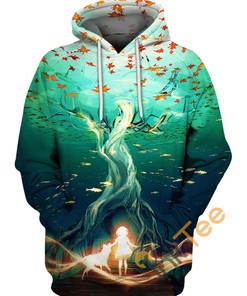 Over And Under Anime Girl Custom All Over Print 3D Hoodie