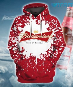 Paint Splatter Effect Budweiser 3D Hoodie - Men'S 3D Hoodies