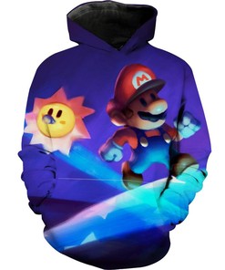 Paper Mario Video Game Custom 3D Hoodie