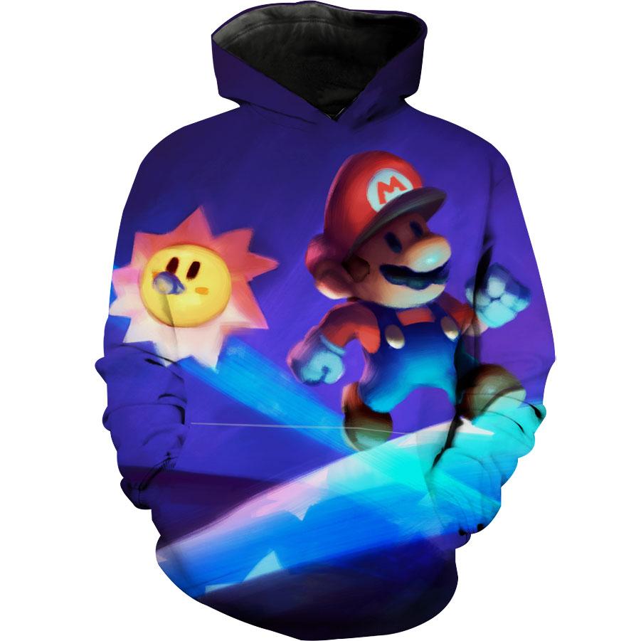 Paper Mario Video Game Custom 3D Hoodie