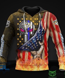 Patriotic Nashville Predators Us Flag 3D Hoodie Zip Hoodie Show Your Love For Your Country And Team