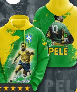 Pele Legend Of Football Signature All Over Print 3D Hoodie