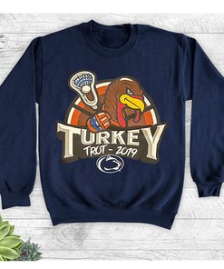 Penn State Men's Lacrosse Team Issued Thanksgiving Football Game Tee - Sport Shirts for Men