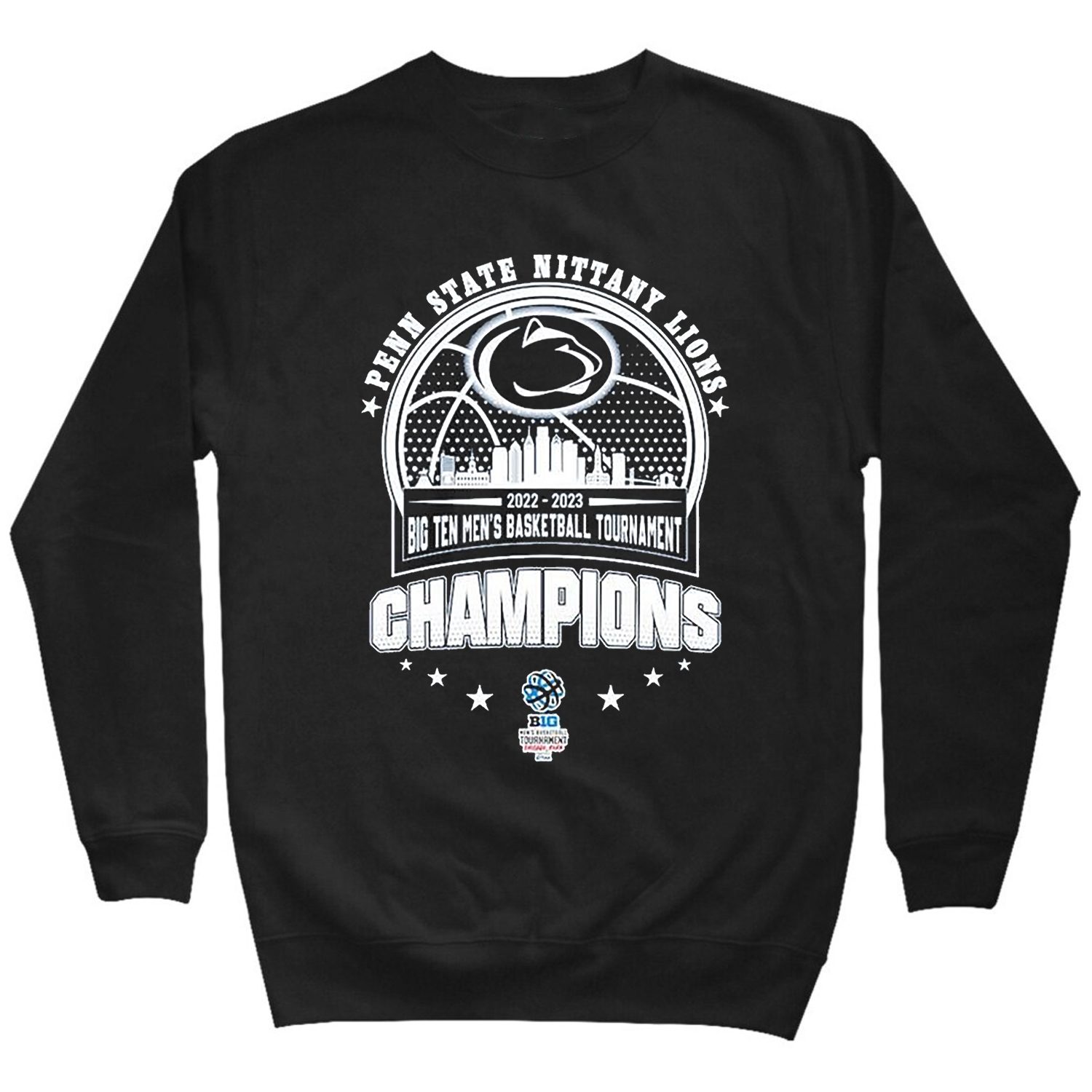 Penn State Nittany Lions 2022-2023 Big Ten Men's Basketball Tournament Champions Tee - Sport Shirts for Men