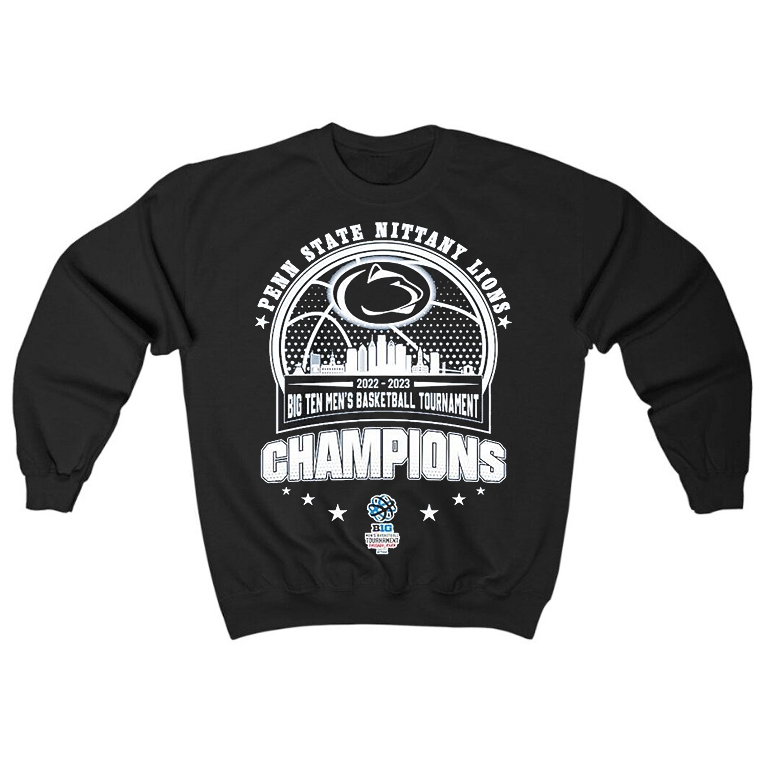 Penn State Nittany Lions 2022-2023 Big Ten Men's Basketball Tournament Champions Tee - Sport Shirts for Men