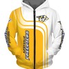 Perfect For Any Fan Nashville Predators Zip Up Hoodie 3D Long Sleeve Show Your Love For Your Team 