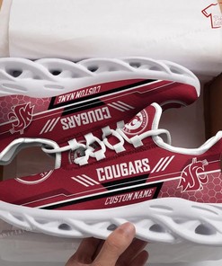 Personalize Your Style With The Ncaa Washington State Cougars Red Max Soul Sneakers Sport Shoes