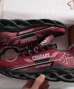 Personalize Your Style With The Ncaa Washington State Cougars Red Max Soul Sneakers Sport Shoes
