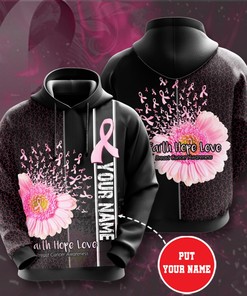 Personalized Breast Cancer Awareness Custom 3D Hoodie For Charity