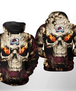 Personalized Colorado Avalanche Skull 3D All Over Print Zip Up Hoodie - Perfect Gift Option For Fans
