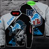 Personalized Detroit Lions 3D All Over Print Hoodie - Custom Skull Design