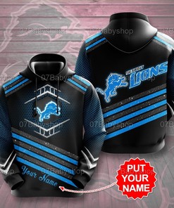 Personalized Detroit Lions 3D All Over Print Zip Up Hoodie - Official Nfl Merchandise