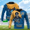 Personalized Gold Coast Titans All Over Print Custom Name 3D Hoodie 