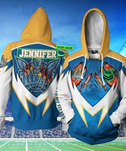 Personalized Gold Coast Titans Nrl Tshirt Sweater Custom Name All Over Print Zip Up Hoodie Option 