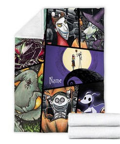 Personalized Halloween Blanket - Jack Skellington Nightmare Before Christmas Bedding