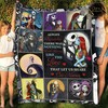 Personalized Jack Skellington and Sally Love Blanket - Fleece Bedding Throw