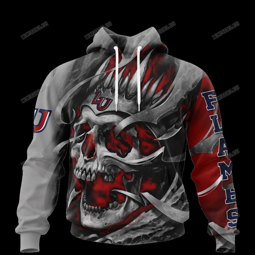 Personalized Liberty Flames Custom Skull Jersey 3D Hoodie, Full Size