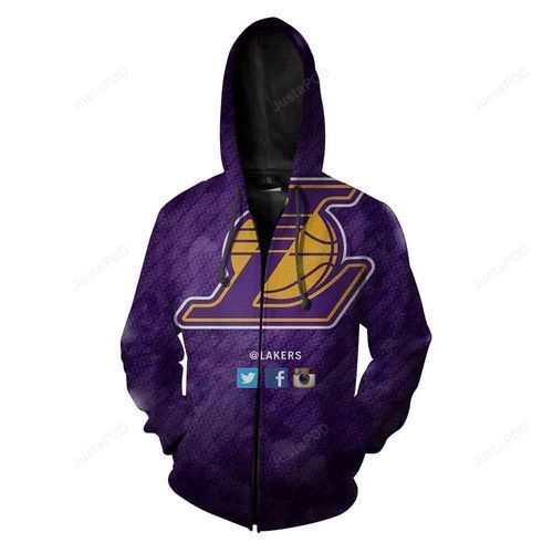 Personalized Los Angeles Lakers Nfl 3D All Over Print Zip Up Hoodie Option - Custom All Over Print Hoodie