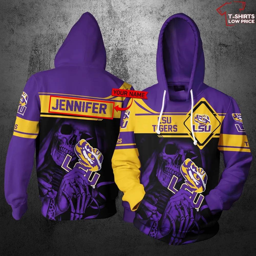 Personalized Lsu Tigers 3D Hoodie All Over Print - Full Size Available