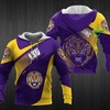 Personalized Lsu Tigers All Over Print 3D Zip-Up Hoodie - Perfect Gift For Ncaa Fans