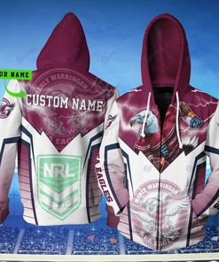 Personalized Manly Warringah Sea Eagles Nrl Lightning Mascot 3D Hoodie - Perfect Gift For Fans