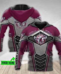 Personalized Manly Warringah Sea Eagles Nrl Metal 3D All Over Print Zip Up Hoodie - Perfect Gift For Fans