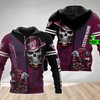 Personalized Manly Warringah Sea Eagles Nrl Skull Cap 3D All Over Print Zip Up Hoodie - Perfect Gift For Fans