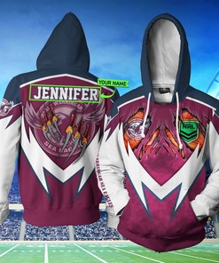 Personalized Manly Warringah Sea Eagles Nrl T-Shirt Sweater 3D All Over Print Zip Up Hoodie - Perfect Gift For Fans