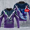 Personalized Melbourne Storm Nrl Custom All Over Print Zip Up 3D Hoodie - Perfect Gift For Fans