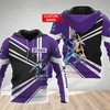 Personalized Melbourne Storm Vector Mascot Nrl Custom All Over Print Zip Up 3D Hoodie - Perfect Gift For Fans