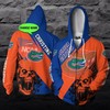 Personalized Men'S All Over Print Florida Gators Ncaa Skull 3D Hoodie