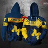 Personalized Michigan Wolverines All Over Print Zip Hoodie, Perfect Gifts For Ncaa Fans 