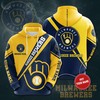Personalized Milwaukee Brewers Custom Hoodie With All Over Print And 3D Design 