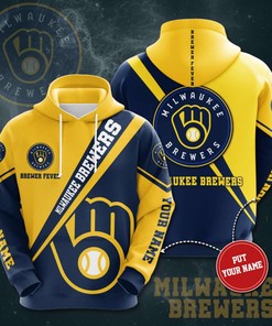 Personalized Milwaukee Brewers Custom Hoodie With All Over Print And 3D Design