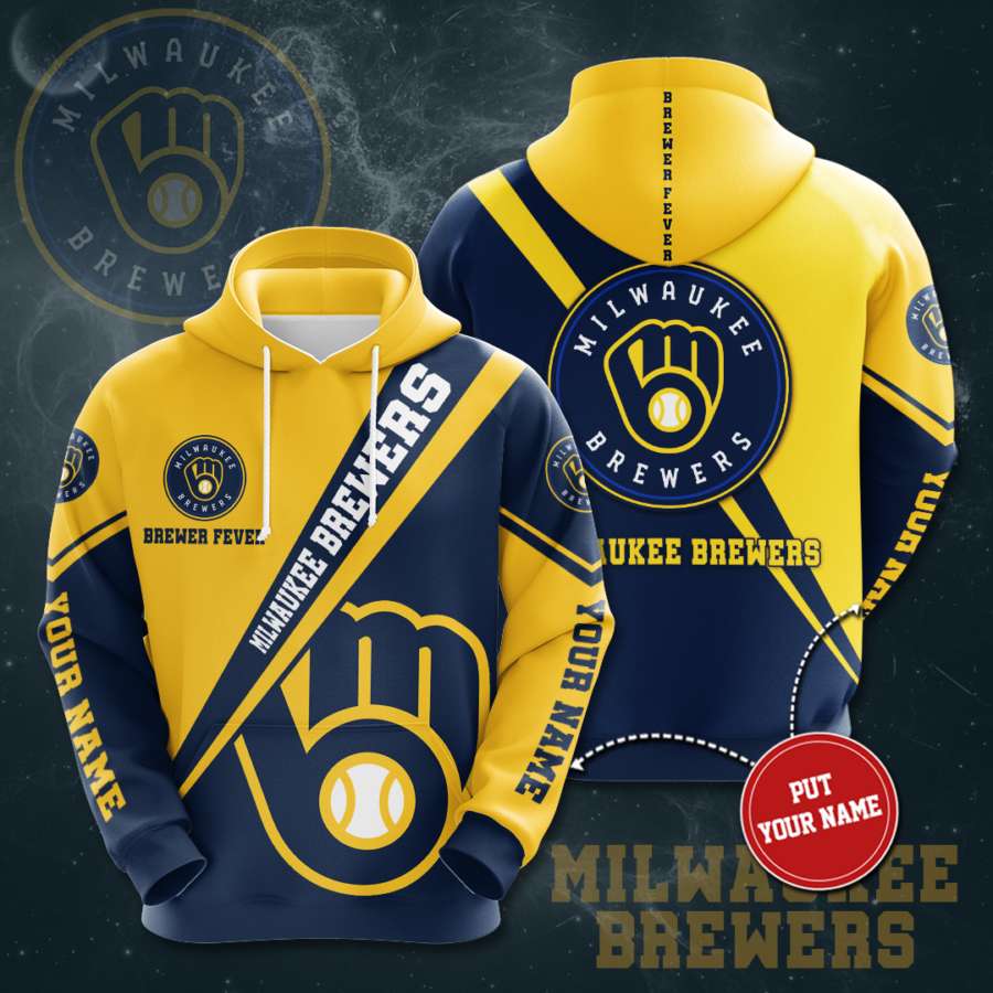 Personalized Milwaukee Brewers Custom Hoodie With All Over Print And 3D Design