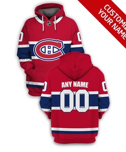 Personalized Montreal Canadiens Nhl All Over Print 3D Zip Up Hoodie With Custom Name And Number