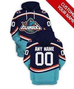 Personalized New York Islanders Nhl All Over Print 3D Zip Up Hoodie With Custom Name And Number