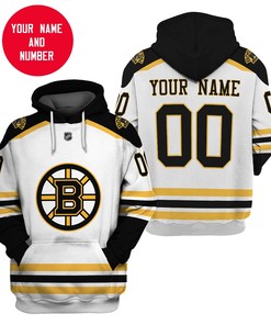 Personalized Nhl Boston Bruins All Over Print 3D Zip Up Hoodie With Custom Name And Number