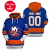 Personalized Nhl New York Islanders All Over Print 3D Zip Up Hoodie With Custom Name And Number