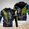 Personalized North Queensland Cowboys Nrl Custom All Over Print 3D Hoodie With Nrl Skull Cap And Custom Name