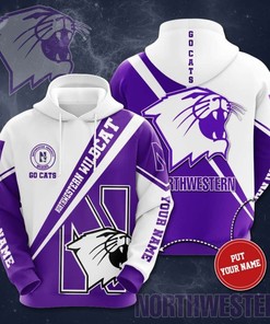 Personalized Northwestern Wildcats No1484 Custom All Over Print Hoodie 3D
