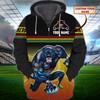 Personalized Penrith Panthers Nrl All Over Print 3D Zip Up Hoodie With Custom Name.