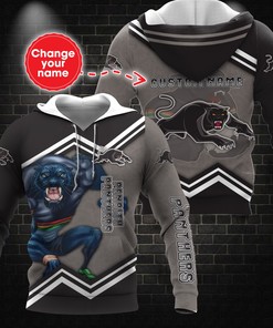 Personalized Penrith Panthers Nrl Custom All Over Print 3D Hoodie With Mascot And Custom Name